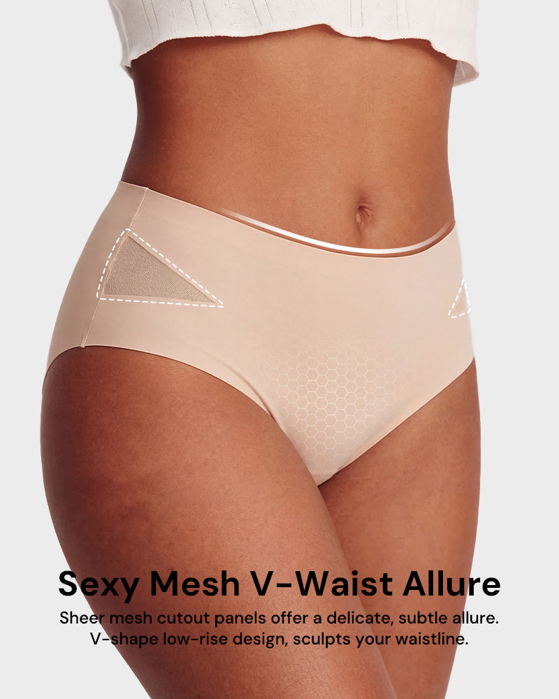 5er-Pack Sexy Nahtlose Mesh-Cutout-Höschen