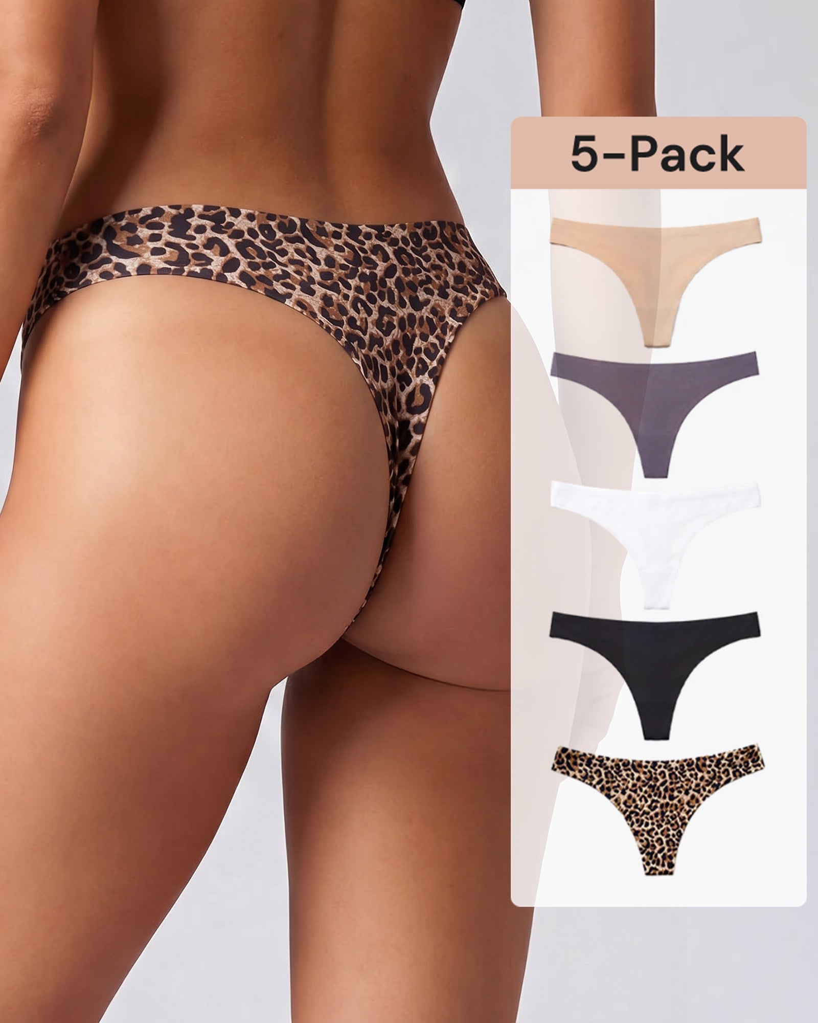 5er-Pack unsichtbare nahtlose Tangas