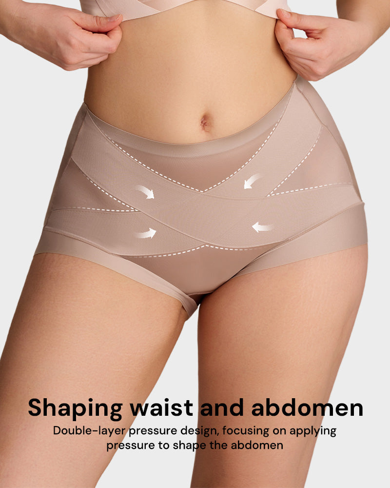 6-Pack Cross Compression High Waist Tummy Control Panties