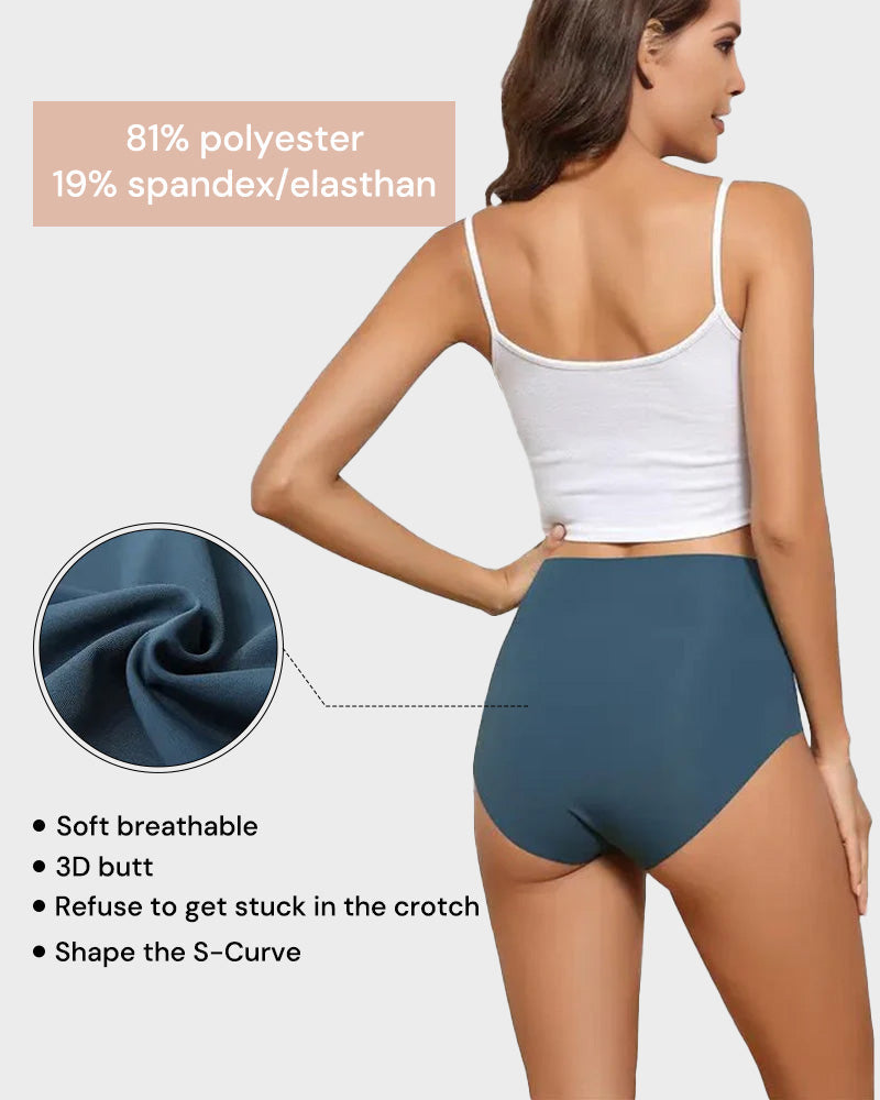 Lot de 6 culottes confortables taille haute invisibles sans couture