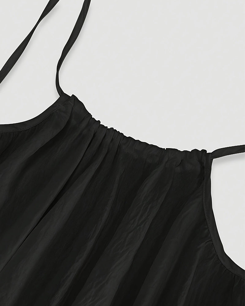 Damen Rückenfreies Cami-Kleid in Uni-Farbe