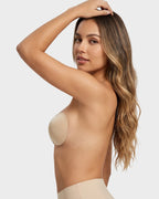 2 paires de soutien-gorge push-up adhésif invisible à fermeture frontale