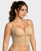 Soutien-gorge long sculptant zippé sur le devant Anti-Gravity™
