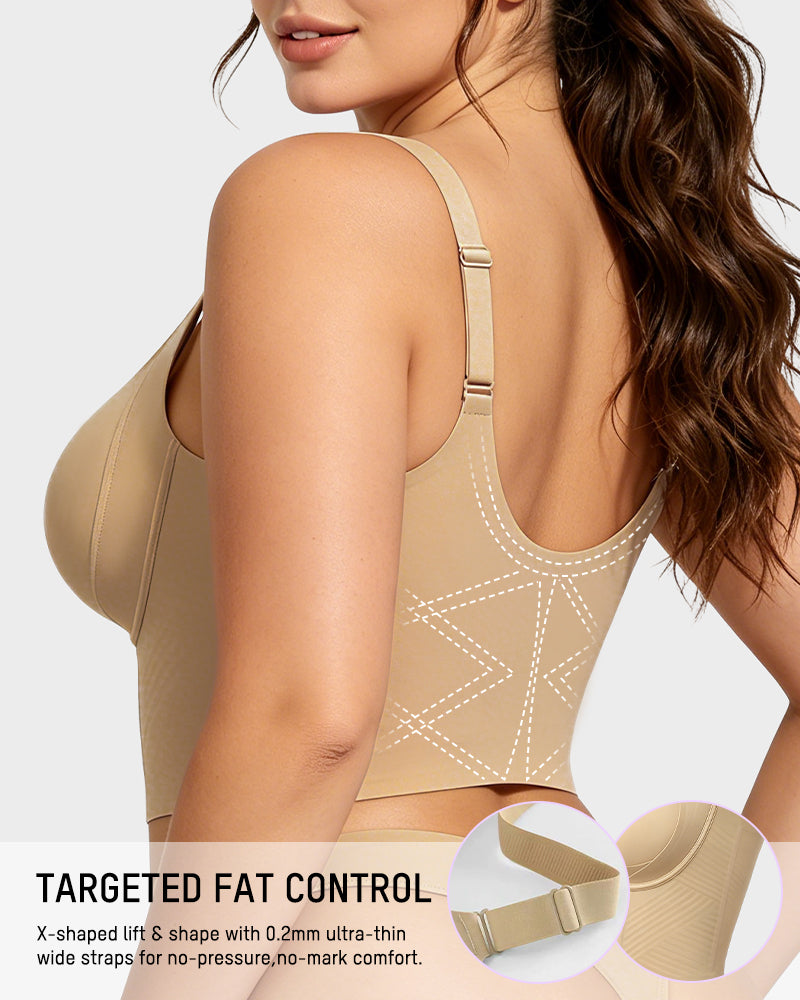 Soutien-gorge long sculptant zippé sur le devant Anti-Gravity™