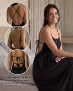 Rückenfreies Maxi-Cami-Kleid mit Tunnelzug