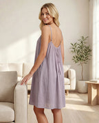Robe longue de détente fluide sans dos