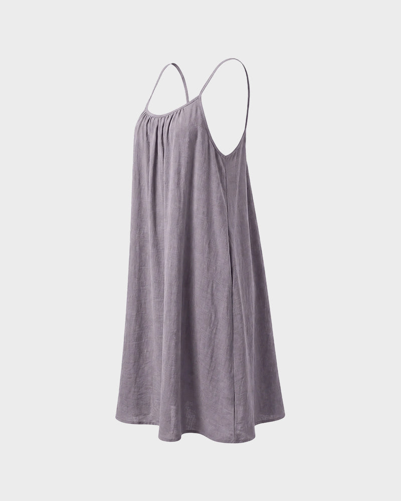 Robe longue de détente fluide sans dos