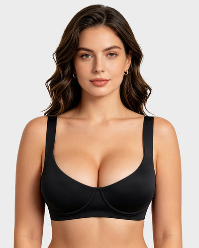 Soutien-gorge sans doublure Bare-Edge™ Demi avec Gelée de silicone