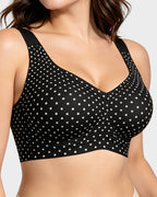 Soutien-gorge lissant sans armatures, sans fil, à couvrance complète