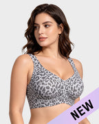 Soutien-gorge lissant sans armatures, sans fil, à couvrance complète