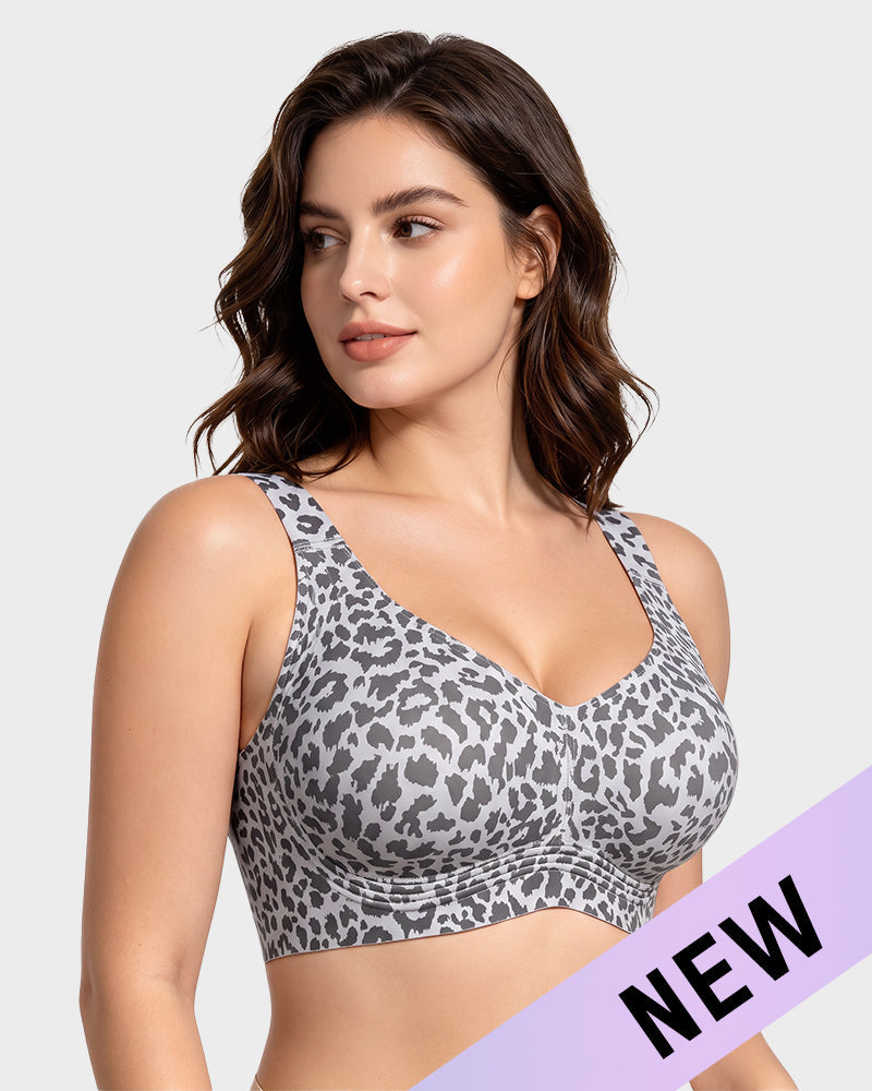 Soutien-gorge lissant sans armatures, sans fil, à couvrance complète