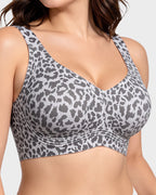 Soutien-gorge lissant sans armatures, sans fil, à couvrance complète