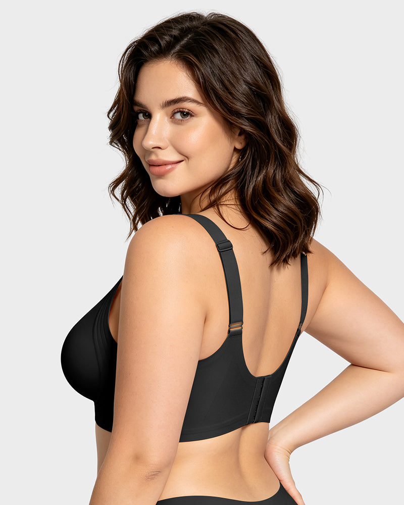 Soutien-gorge lissant sans armatures, sans fil, à couvrance complète