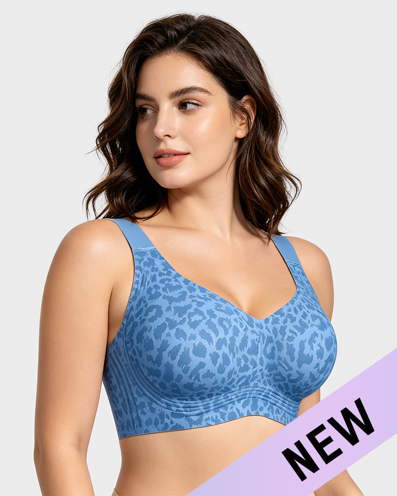 Soutien-gorge lissant sans armatures, sans fil, à couvrance complète