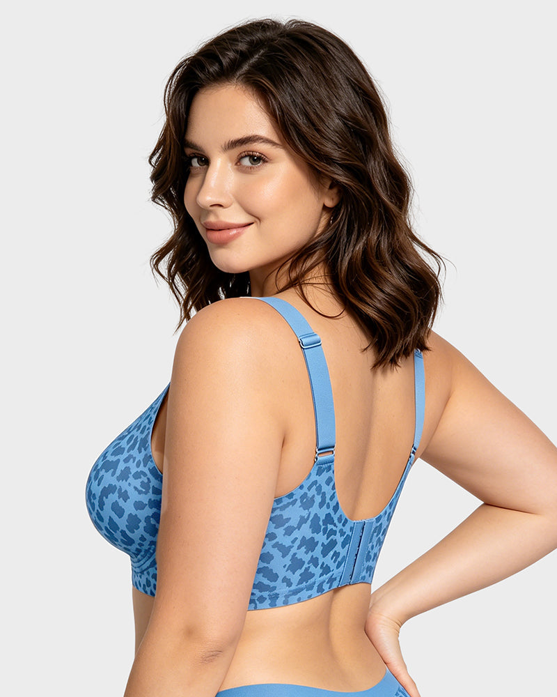Soutien-gorge lissant sans armatures, sans fil, à couvrance complète