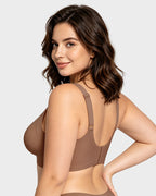 Soutien-gorge lissant sans armatures, sans fil, à couvrance complète