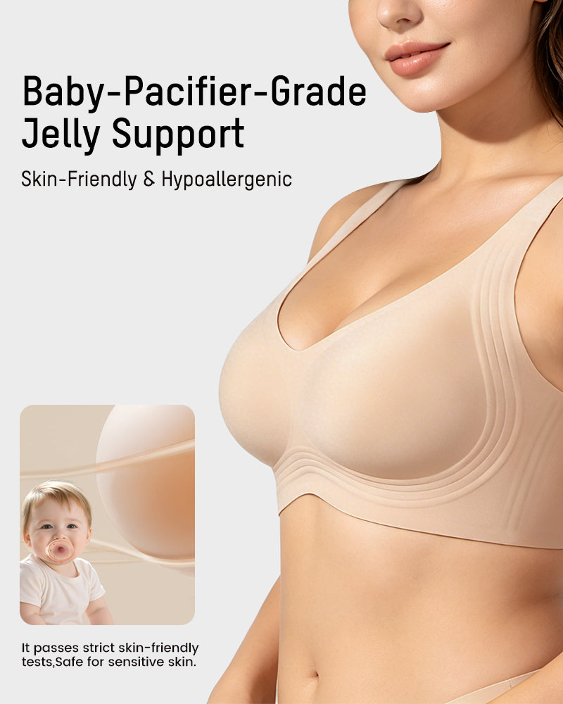 Soutien-gorge lissant sans armatures, sans fil, à couvrance complète
