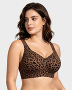 Soutien-gorge lissant sans armatures, sans fil, à couvrance complète