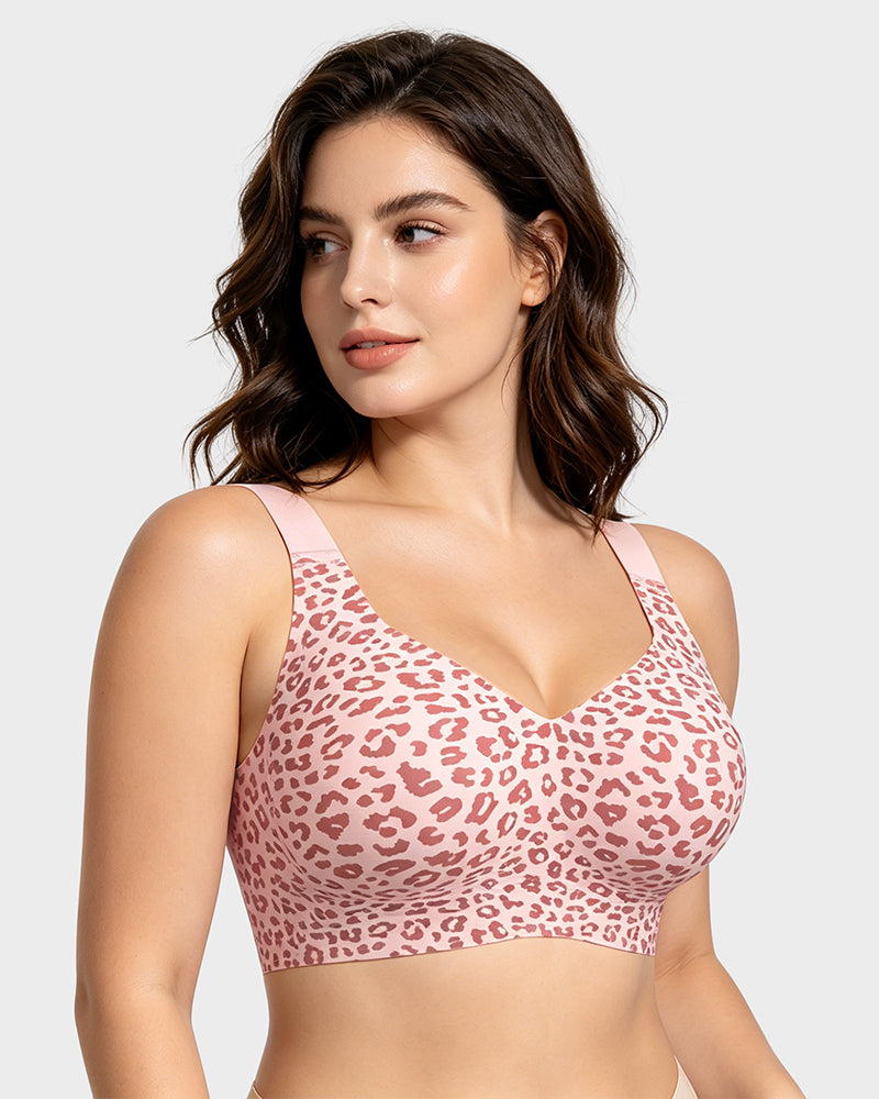 Soutien-gorge lissant sans armatures, sans fil, à couvrance complète