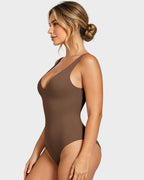 Deep V Shaping Thong Bodysuit