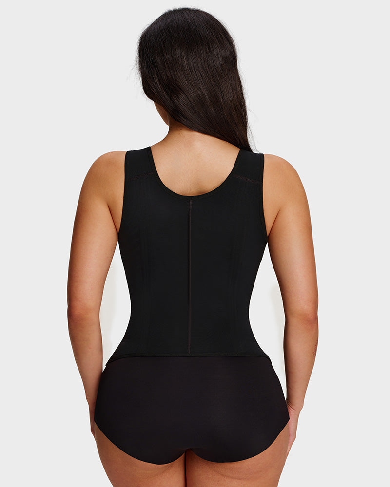 Gaine serre-taille double épaisseur avec soutien-gorge pour contrôle du ventre