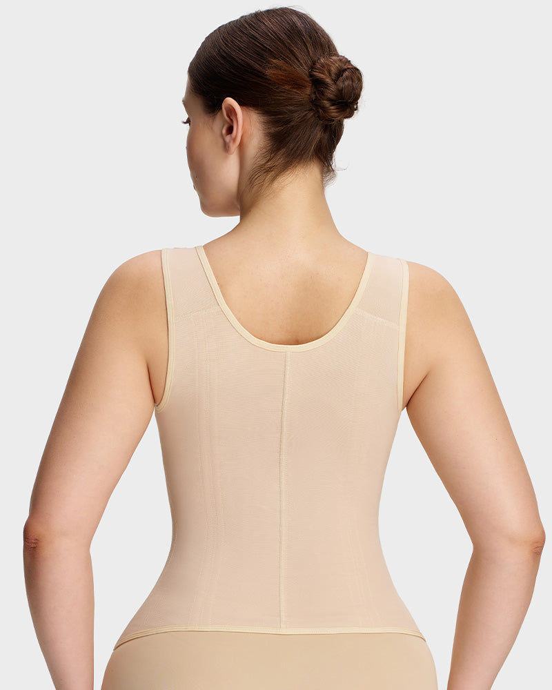 Gaine serre-taille double épaisseur avec soutien-gorge pour contrôle du ventre