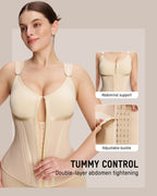 Gaine serre-taille double épaisseur avec soutien-gorge pour contrôle du ventre