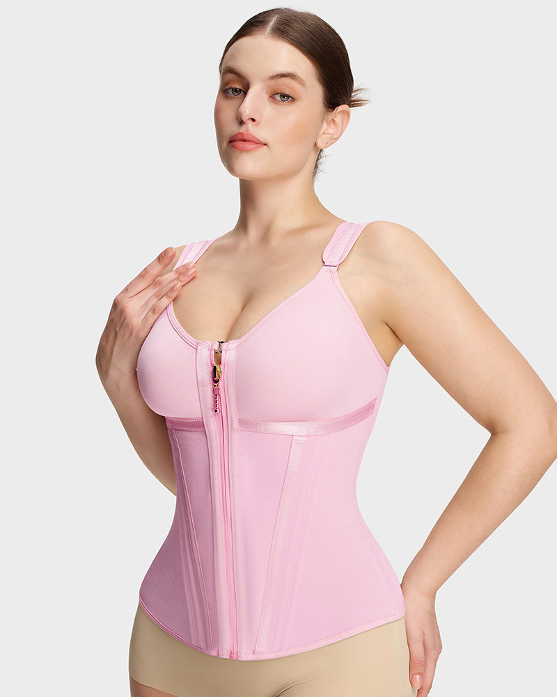 Gaine serre-taille double épaisseur avec soutien-gorge pour contrôle du ventre