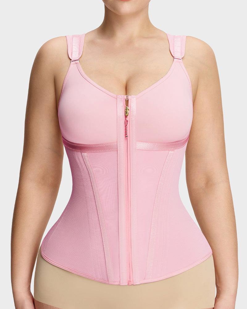 Gaine serre-taille double épaisseur avec soutien-gorge pour contrôle du ventre