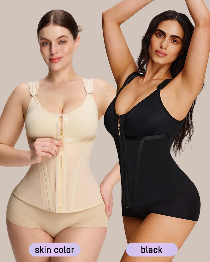 Gaine serre-taille double épaisseur avec soutien-gorge pour contrôle du ventre