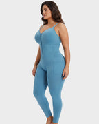 Gaine Sculptante Intégrale Easyslide™ avec Décolleté Plongeant Zippé sur le Devant