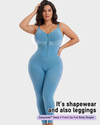 Gaine Sculptante Intégrale Easyslide™ avec Décolleté Plongeant Zippé sur le Devant