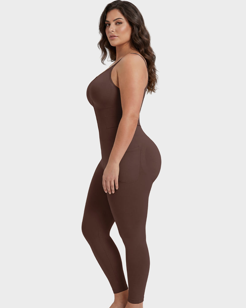 Gaine Sculptante Intégrale Easyslide™ avec Décolleté Plongeant Zippé sur le Devant