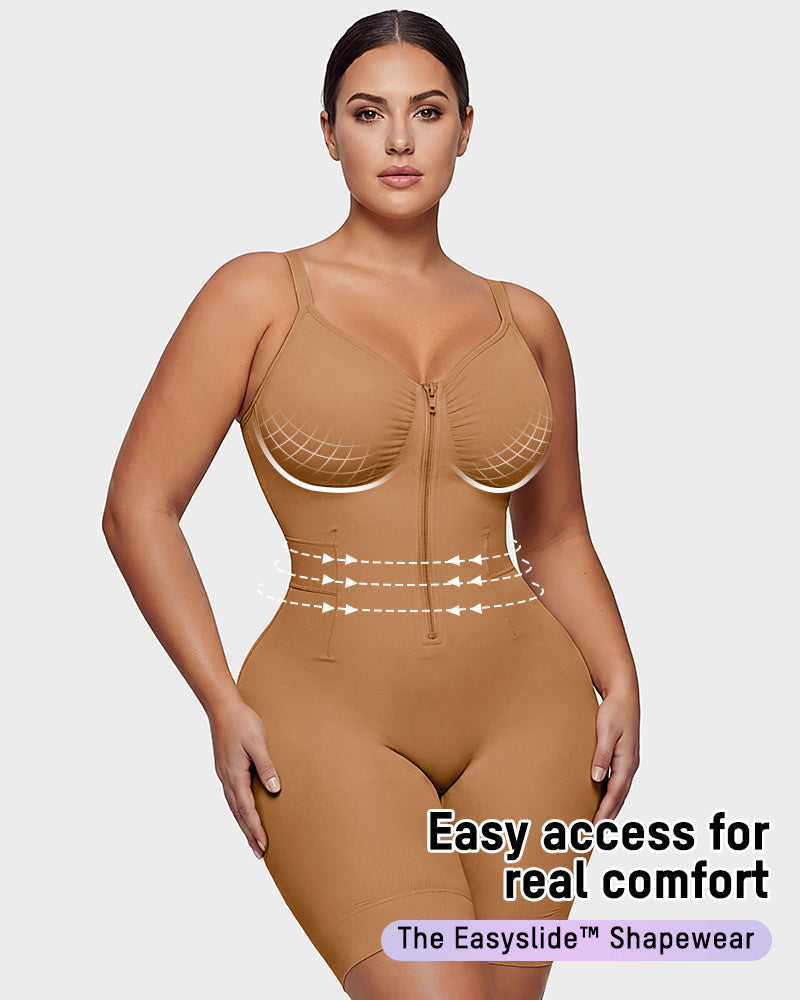 Gaine mi-cuisse zippée à l'avant Easyslide™