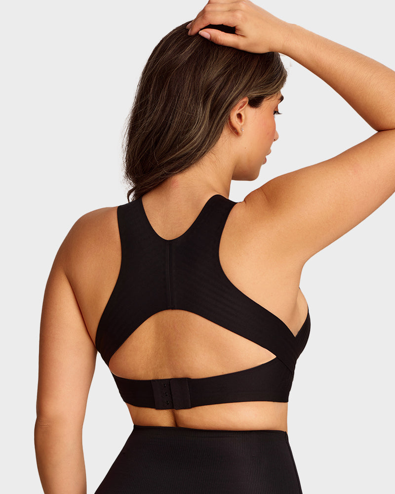 Soutien-gorge de maintien à fermeture avant et dos croisé sans armature