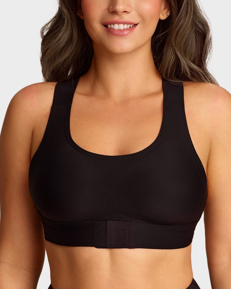Soutien-gorge de maintien à fermeture avant et dos croisé sans armature