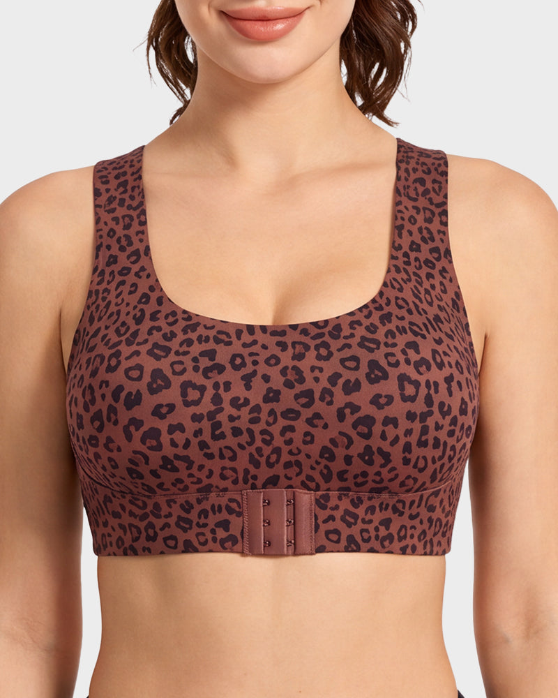 Soutien-gorge de maintien à fermeture avant et dos croisé sans armature