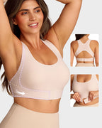 Soutien-gorge de maintien à fermeture avant et dos croisé sans armature