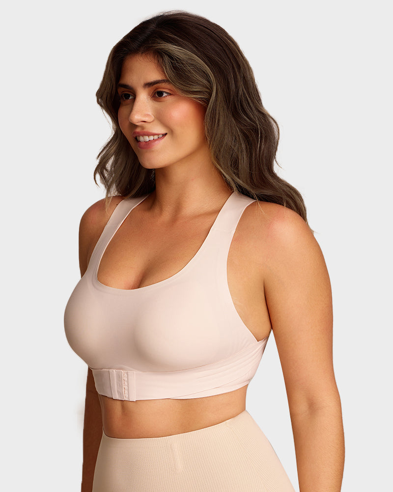 Soutien-gorge de maintien à fermeture avant et dos croisé sans armature