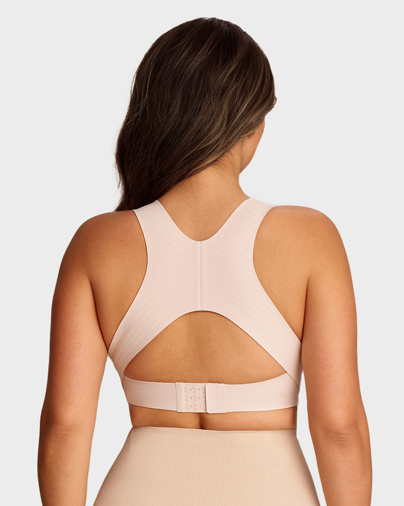 Soutien-gorge de maintien à fermeture avant et dos croisé sans armature