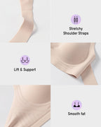 Soutien-gorge de maintien à fermeture avant et dos croisé sans armature