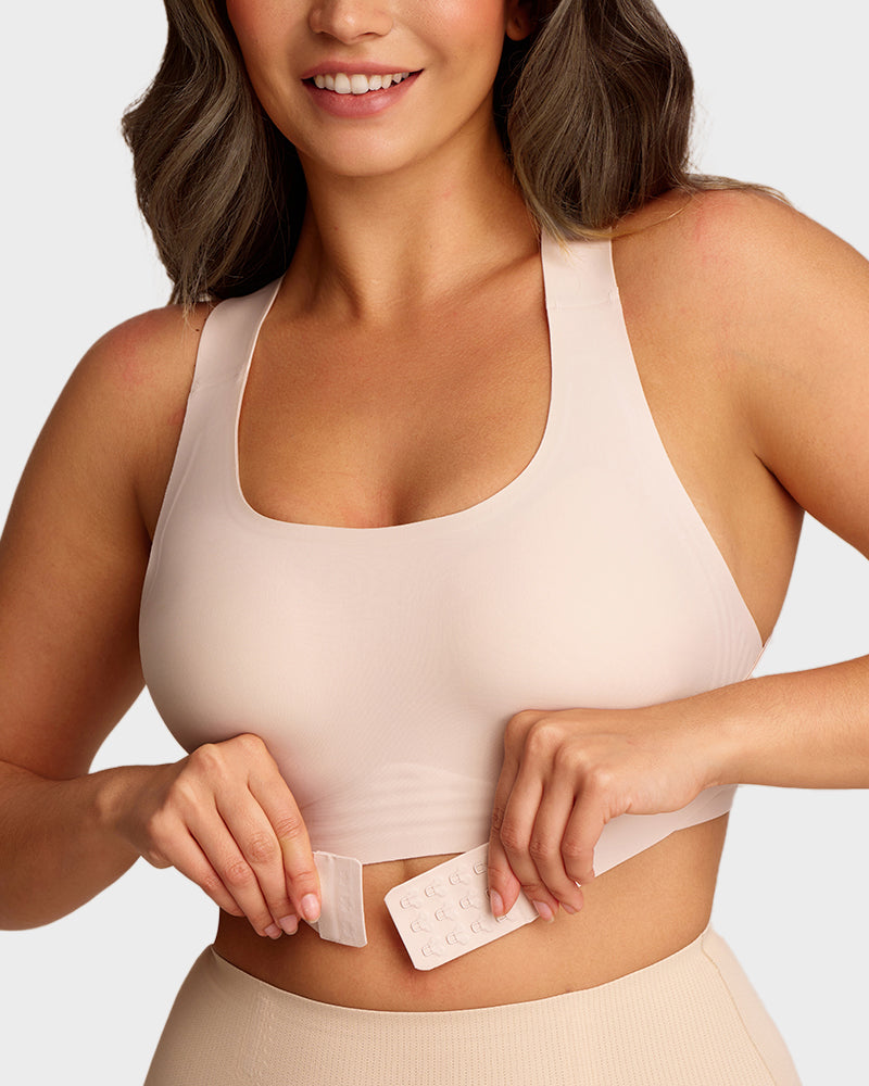 Soutien-gorge de maintien à fermeture avant et dos croisé sans armature