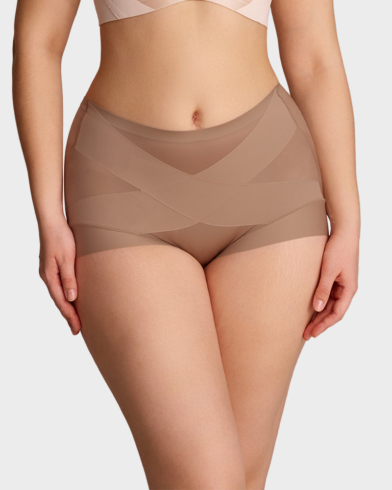 6-Pack Cross Compression High Waist Tummy Control Panties