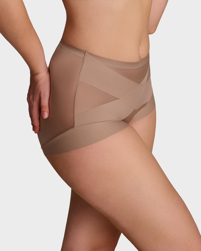 6-Pack Cross Compression High Waist Tummy Control Panties