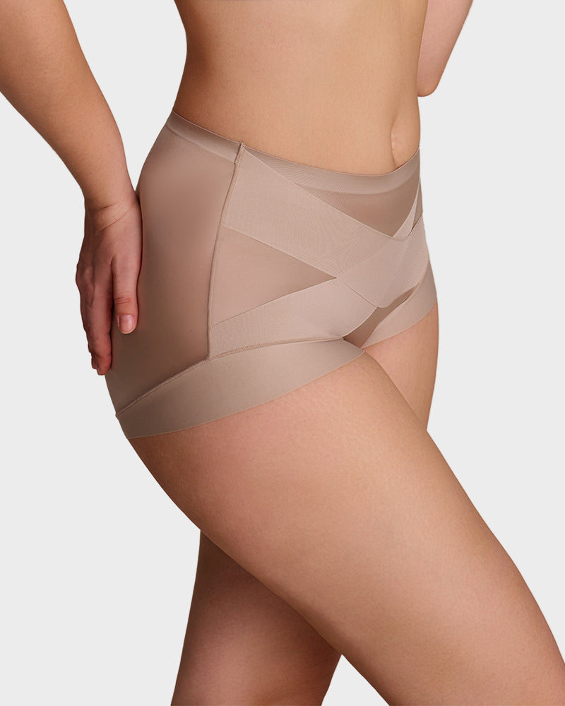 6-Pack Cross Compression High Waist Tummy Control Panties