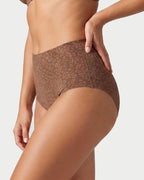 Lot de 6 culottes taille haute sans coutures léopard à effet gainant