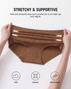 Lot de 6 culottes taille haute sans coutures léopard à effet gainant