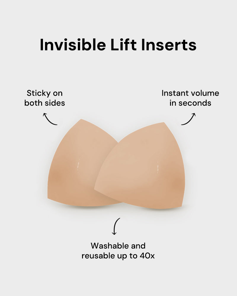 2 paires de coussinets adhésifs push-up invisibles