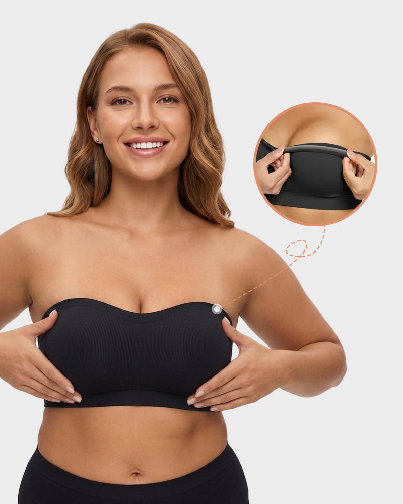 Soutien-gorge bandeau sans coutures, sans armatures et antidérapant