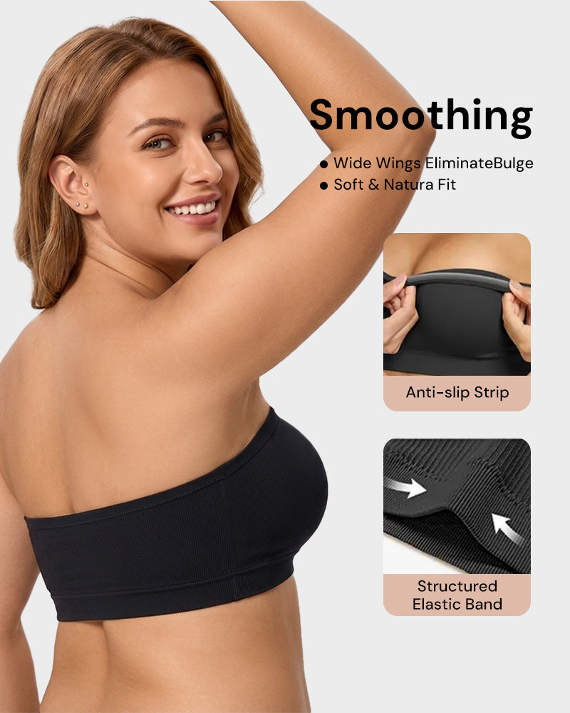 Soutien-gorge bandeau sans coutures, sans armatures et antidérapant